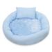 Extra Amazingly Luxury Soft Fluffy Comfort Pet Dog Cat Rabbit Bed Comforable Warm Pet Cushion Small Animal Bed For Small Medium Animals Round Blue XL