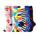 wofedyo Mens Stocking Stuffers Unisex 7 Pairs Socks Brede Kalf Compressie Sports Socks Stocking Stuffers For AdultsMulticolor L-XL