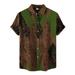 Gubotare Dress Shirts For Men Short Sleeve Fishing Shirt Wicking Fabric Sun Protection Casual Button Down Shirts Green XL