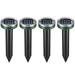 Solar Repellent Ultrasonic 4 Pack Outdoor Powered Sonic Deterrent for Garden Home Groundhog Rodent