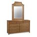 Braxton Culler Summer Retreat Modern & Contemporary Distressed Dresser Mirror, Rattan in Gray | 50 H x 32 W x 2 D in | Wayfair 818-049/GREYSTONE