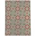 Red;green Rectangle 5' x 7' Kitchen Mat - KAVKA DESIGNS Mushroom Tile Beige Kitchen Mat 60.0 x 84.0 x 0.08 in brown/green/pink/redSynthetics | Wayfair