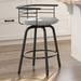 17 Stories Ulrike Swivel Counter & Bar Stool Upholstered/Metal in Gray | 36.5 H x 21.5 W x 19.75 D in | Wayfair 9E970071650B463FBEABF0466E04FEF9