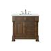 Darby Home Co Vivanco 36" Single Bathroom Vanity Set Wood/Quartz Top/Marble/Stone/Granite in Brown/Gray | 34.3 H x 36 W x 23.5 D in | Wayfair