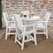Beachcrest Home™ Midwest 4-Person 48" Round, Counter-Height Outdoor Dining Set Plastic in Gray/White | 62.5" L x 62.5" W x 37" H | Wayfair