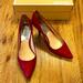 Michael Kors Shoes | Michael Kors Red Leather Pump. Size 6 | Color: Red | Size: 6