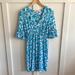 Lilly Pulitzer Dresses | Lilly Pulitzer Stretch Comfy Dress In Blue Butterfly Lemon Pattern - Sz S | Color: Blue/White | Size: S