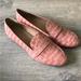 Anthropologie Shoes | Anthropologie Pink Exotic Croc Patterned Loafers. 100% Leather. Size 8 | Color: Pink | Size: 8