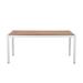 Wade Logan® Artimus Dining Table Plastic/Metal in White/Brown | 30 H x 71 W x 35 D in | Outdoor Dining | Wayfair FFB962123A35420885BF11E2FF591396