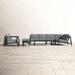 Birch Lane™ Pindall 9-Piece Deep Seating Sectional Metal/Rust - Resistant Metal in Black | Outdoor Furniture | Wayfair
