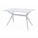 Orren Ellis Zablocki 4 Legs Outdoor Coffee Table w/ Storage Plastic in Brown/White | 29 H x 47 W x 32 D in | Wayfair