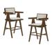 AllModern Ches 26" Counter Stool Wood/Upholstered in Brown | 39 H x 20 W x 21 D in | Wayfair F7B01F35C16D4571892038F1B2387BDD