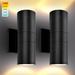 Hokku Designs Winslow Aluminum LED Wall Light Aluminum/Metal in Black/Gray | 10.23 H x 4.92 W x 4.4 D in | Wayfair C433643F86874B4188388048ADDAFEF0