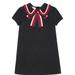 Gucci Dresses | Girls Gucci Dress. Grey With Blue And Red Ribbon Trim. Excellent Condition. | Color: Blue/Red | Size: 12g