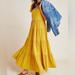 Anthropologie Dresses | Anthropologie Maeve Gillian Tiered Maxi Dress Yellow Nwot Size Xxs | Color: Yellow | Size: Xxs