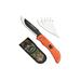 Outdoor Edge Razor-Lite Knife 3.5in 420J Steel W/Sheath Rubberized Orange RB20C