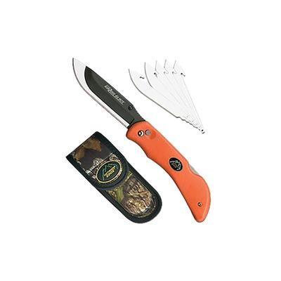 Outdoor Edge Razor-Lite Knife 3.5in 420J Steel W/Sheath Rubberized Orange RB20C