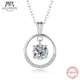 Anugem – collier avec pendentif en diamant pour femme bijou fin couleur Moissanite 1 Carat en