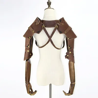Armure de Style Steampunk pour Homme et Femme Châle Médiéval en Cuir Équipement Mécanique Rétro