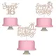 Décoration de gâteau de joyeux anniversaire en or rose cadeaux pour adultes décoration de gâteau