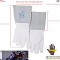 Gants de soudage TIG de précision 14 "36cm manchette en cuir de chèvre et de vache gants de