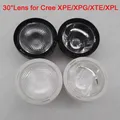 Lot de lentilles LED noires ou blanches 20mm 10 pièces réflecteurs pour CREE XPE/Xaf/XTE/XPL