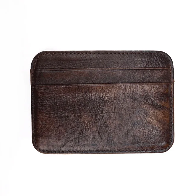 Porte-carte de crédit en cuir véritable pour hommes, étui pour protéger les cartes de crédit