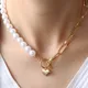 IPARAM – collier Vintage en perles pour femmes chaîne épaisse clavicule cercle gothique cœur