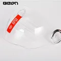 BEON – casque de moto B108A visière solaire visage ouvert lentille transparente noir argent
