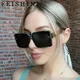 Feishini-Lunettes de soleil vintage pour femmes lunettes de soleil respirantes marque de luxe