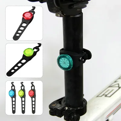 Mini feu arrière LED en gel de pton pour vélo lampe arrière de vélo de montagne sécurité