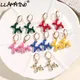 Boucles d'oreilles goutte de chien de dessin animé pour femmes et filles boucle d'oreille pendante