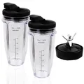 Gobelets de mélangeur 24Oz compatibles pour Nutri Ninja Blender BL480 BL490 BL640 accessoires lame