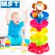 Rampe de Tour Colorée pour Bébé Jeu de Développement Animaux Mignons Jouets pour Bébés