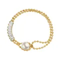 Bracelet chaîne en acier inoxydable pour femmes Imitation de perles en acier inoxydable bijoux à