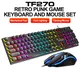 Ensemble clavier et souris de jeu filaire TF270 rétro-éclairage couleur Style Punk 2022 touches