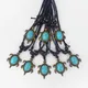 Collier pendentif tortue de mer turquoise vintage breloques en pierre d'alliage colliers de la