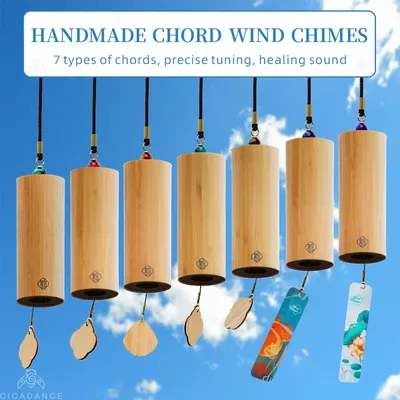 Bamboo Wind Trendy es C/Dm/E/Fm/G/Am/B Chord cd chime Cloche itude Jardin extérieur Décoration de