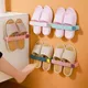 Porte-chaussures mural sans trous Macaron accessoires de salle de bain pantoufle rangement de