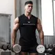 Muscleguy – débardeur en coton pour hommes vêtements de sport Compression col en V sans manches