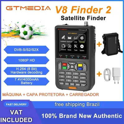 GTMEDIA – détecteur de Satellite V8 2 DVB-S/S2/S2X HD H.264 (8 bits) prend en charge le balayage