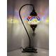 Led Bulb Turkish Moroccan Mosaic Multi Colourful Glass Swan Neck Desk Table Lamp EU UK Certified