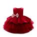 Toddler Baby Girls Lace Dress Clothes Little Girl Princess Dress Sleeveless Sequin Bow Pageant Dress with Headband Maxi Dress