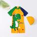 URMAGIC Baby Toddler Boys Swimsuit One Piece Zipper Bathing Suit Shark Sun Protection Rash Guard Swimwear Surfing Suit 1-7 Years