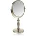 Dual-sided 1x and 15x Vanity Mirror Brushed Nickel