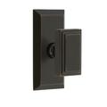 Grandeur Fifth Avenue Short Plate Double Dummy w/ Carré Door Knob Brass in Brown | 4.75 H x 2.5 W in | Wayfair 859876