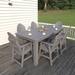 Dovecove Macias Rectangular 6 - Person Outdoor Dining Set Plastic in Gray | 40.5" H x 84" W x 127" L | Wayfair 765AD1502E654CAA869996776735EFB8