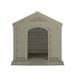 RIMAX Taupe Plastic Dog House in Gray/Black | 35 H x 36.2 W x 35.4 D in | Wayfair 13076