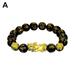 Feng Shui Black Obsidian Bracelet Attract Wealth Good Luck Gift Jewellery W3Z2