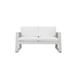 Latitude Run® 57" Wide Outdoor Loveseat w/ Cushions Metal in Gray/White | 33 H x 57 W x 33 D in | Wayfair ECE9200DB77543FAB6A1C88817FD459B